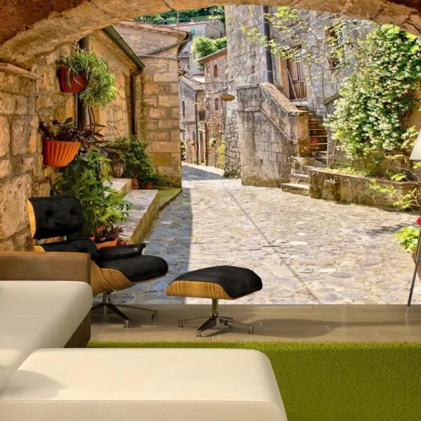 Fotobehang - Provincial alley in Tuscany