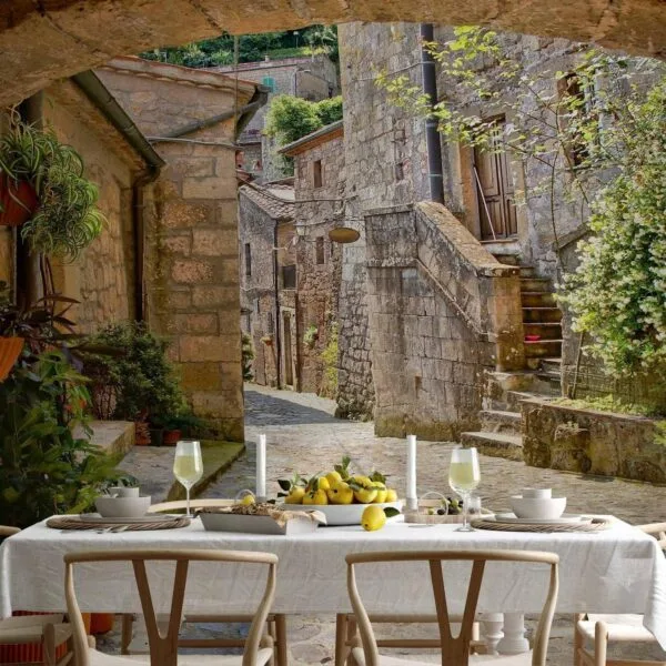 Fotobehang - Provincial alley in Tuscany