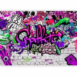 Fotobehang - Purple Graffiti