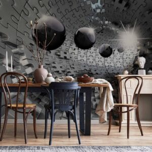 Fotobehang - Puzzle - Tunnel