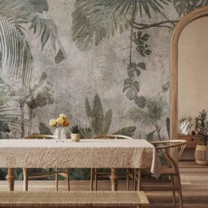 Fotobehang - Rain Forest in the Fog