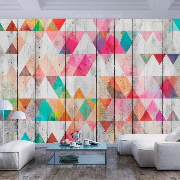 Fotobehang - Rainbow Triangles