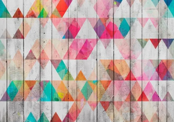 Fotobehang - Rainbow Triangles