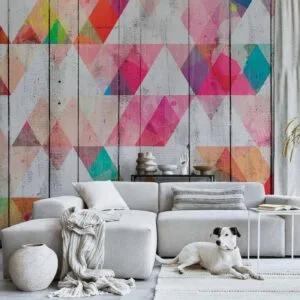 Fotobehang - Rainbow Triangles