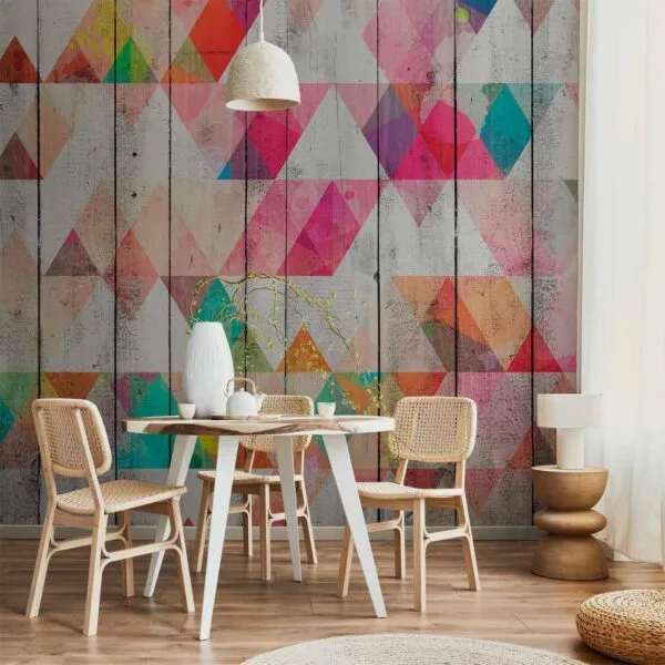 Fotobehang - Rainbow Triangles