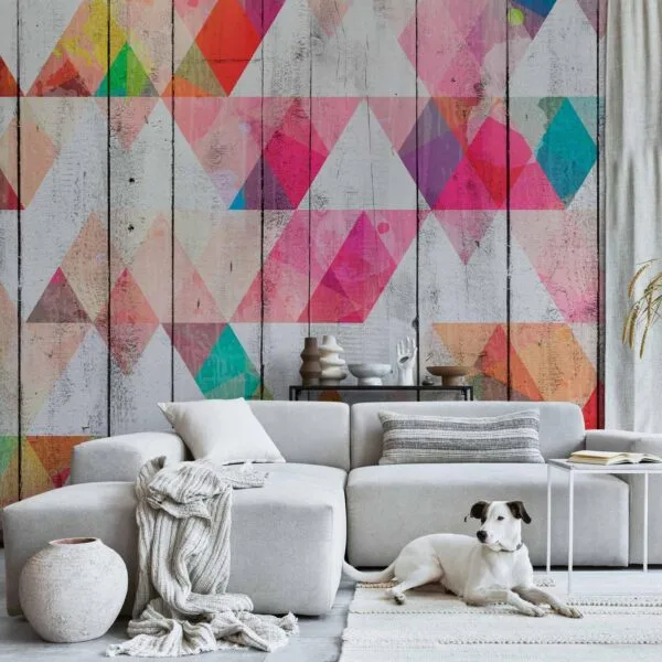 Fotobehang - Rainbow Triangles