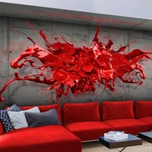 Fotobehang - Red Ink Blot