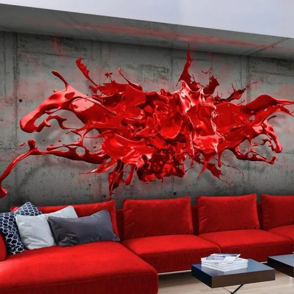 Fotobehang - Red Ink Blot