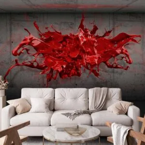 Fotobehang - Red Ink Blot