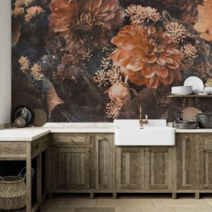 Fotobehang - Retro Flowers - Third Variant