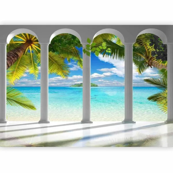Fotobehang - Sea behind Columns