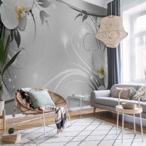 Fotobehang - Silver Abstract