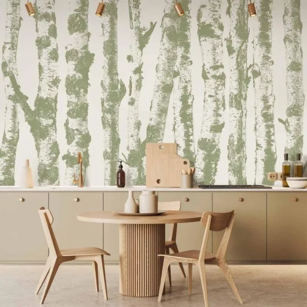 Fotobehang - Stately Birches - Third Variant
