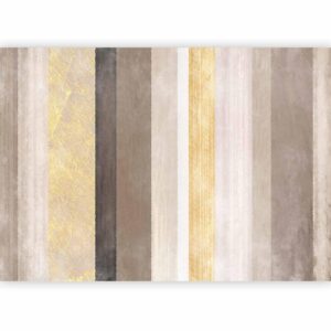 Fotobehang - Striped pattern - abstract background in various stripes with gold pattern
