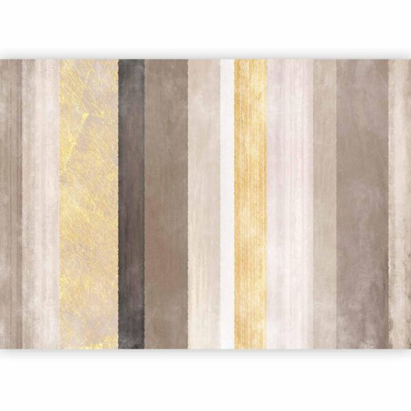 Fotobehang - Striped pattern - abstract background in various stripes with gold pattern