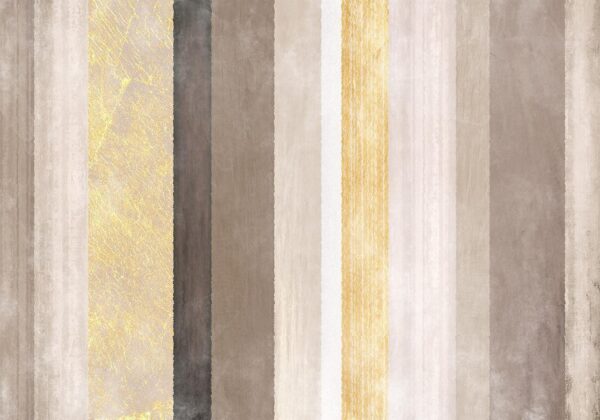 Fotobehang - Striped pattern - abstract background in various stripes with gold pattern