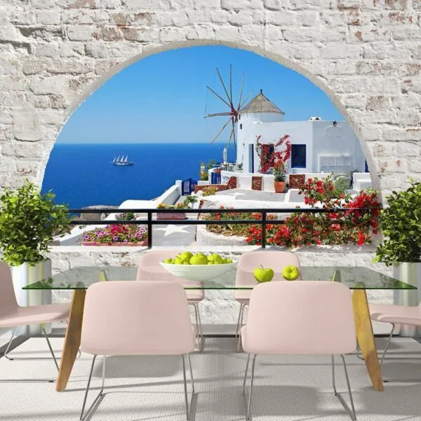 Fotobehang - Summer in Santorini