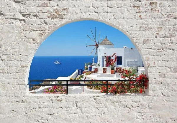 Fotobehang - Summer in Santorini