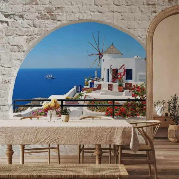 Fotobehang - Summer in Santorini