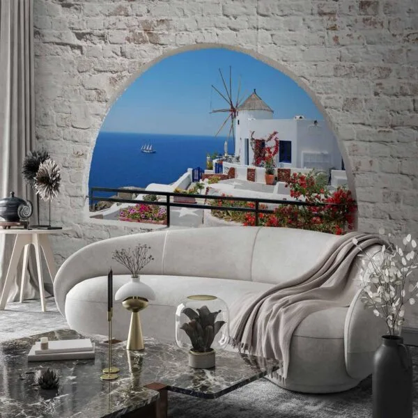 Fotobehang - Summer in Santorini