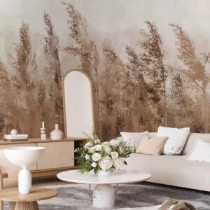 Fotobehang - Tall Grasses - Brown