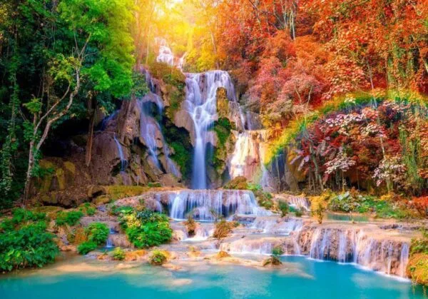 Fotobehang - Tat Kuang Si Waterfalls