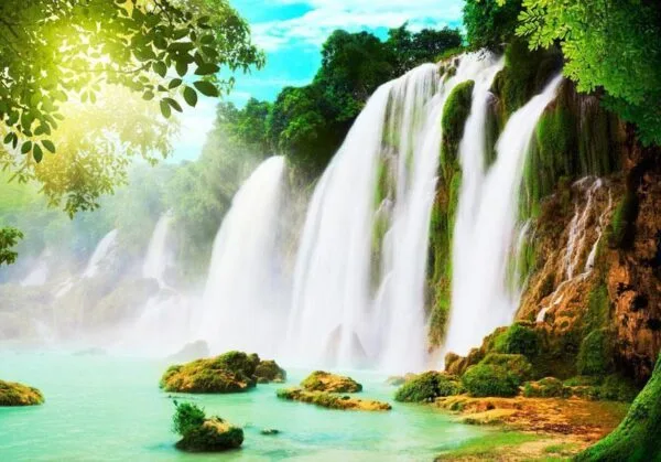 Fotobehang - The beauty of nature: Waterfall