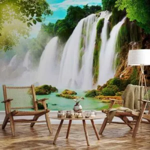 Fotobehang - The beauty of nature: Waterfall