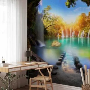 Fotobehang - Turquoise Lake