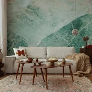 Fotobehang - Turquoise Marble