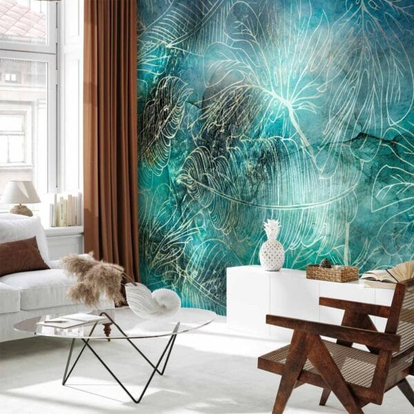 Fotobehang - Turquoise Vegetation