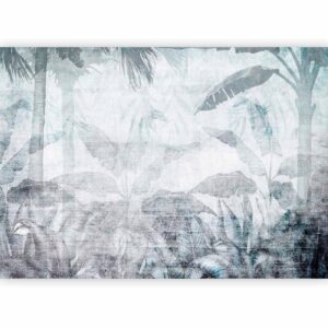 Fotobehang - Vanishing jungle - landscape of exotic nature in blue tones
