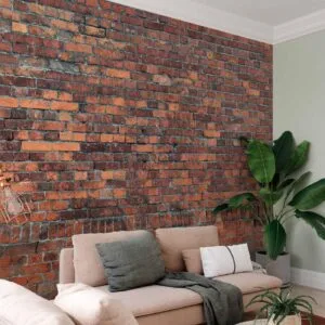 Fotobehang - Vintage Wall (Red Brick)