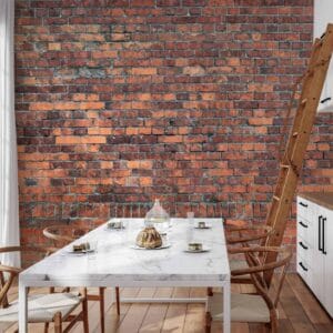 Fotobehang - Vintage Wall (Red Brick)