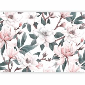 Fotobehang - Watercolor Magnolias - Second Variant