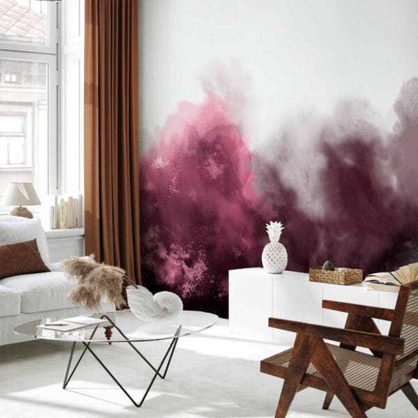 Fotobehang - Watercolour Variation - Red