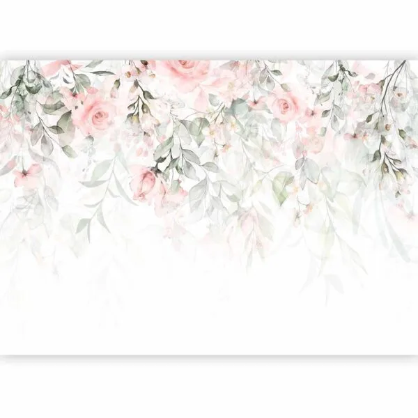 Fotobehang - Waterfall of Roses - First Variant