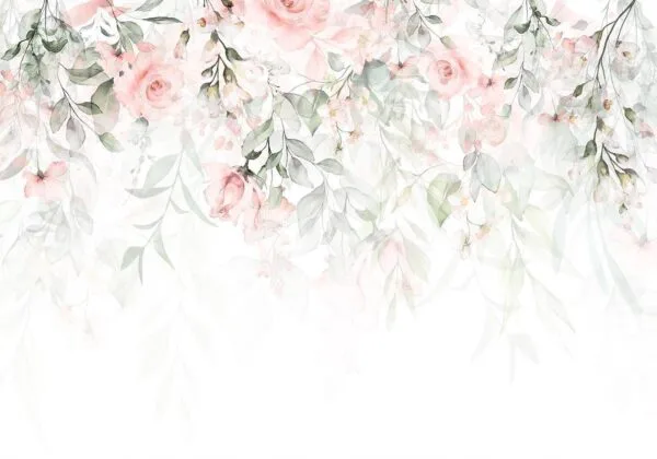 Fotobehang - Waterfall of Roses - First Variant