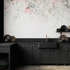 Fotobehang - Waterfall of Roses - First Variant