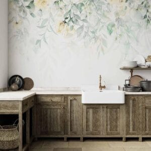 Fotobehang - Waterfall of Roses - Second Variant