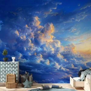 Fotobehang - When the Sky Becomes a Canvas: Artistic Creation of Nature in the Clouds