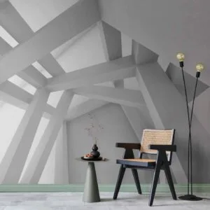 Fotobehang - White Construction