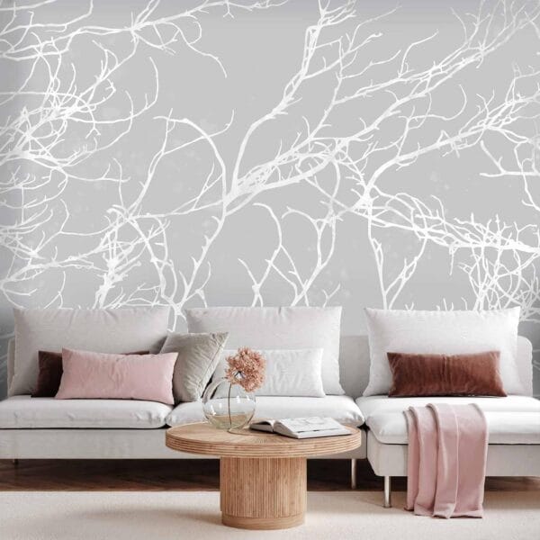 Fotobehang - White Trees