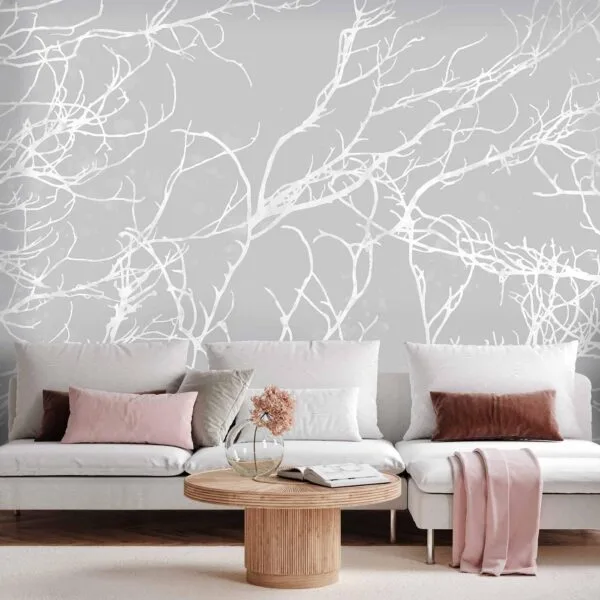 Fotobehang - White Trees
