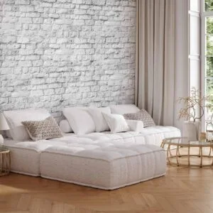 Fotobehang - White brick