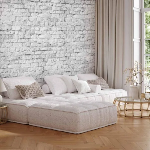Fotobehang - White brick