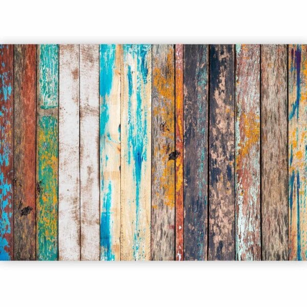 Fotobehang - Wooden Rainbow