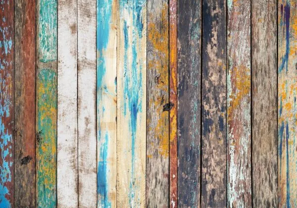 Fotobehang - Wooden Rainbow