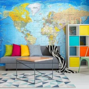 Fotobehang - World Classic Map