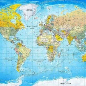 Fotobehang - World Classic Map